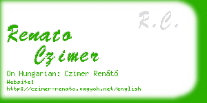 renato czimer business card